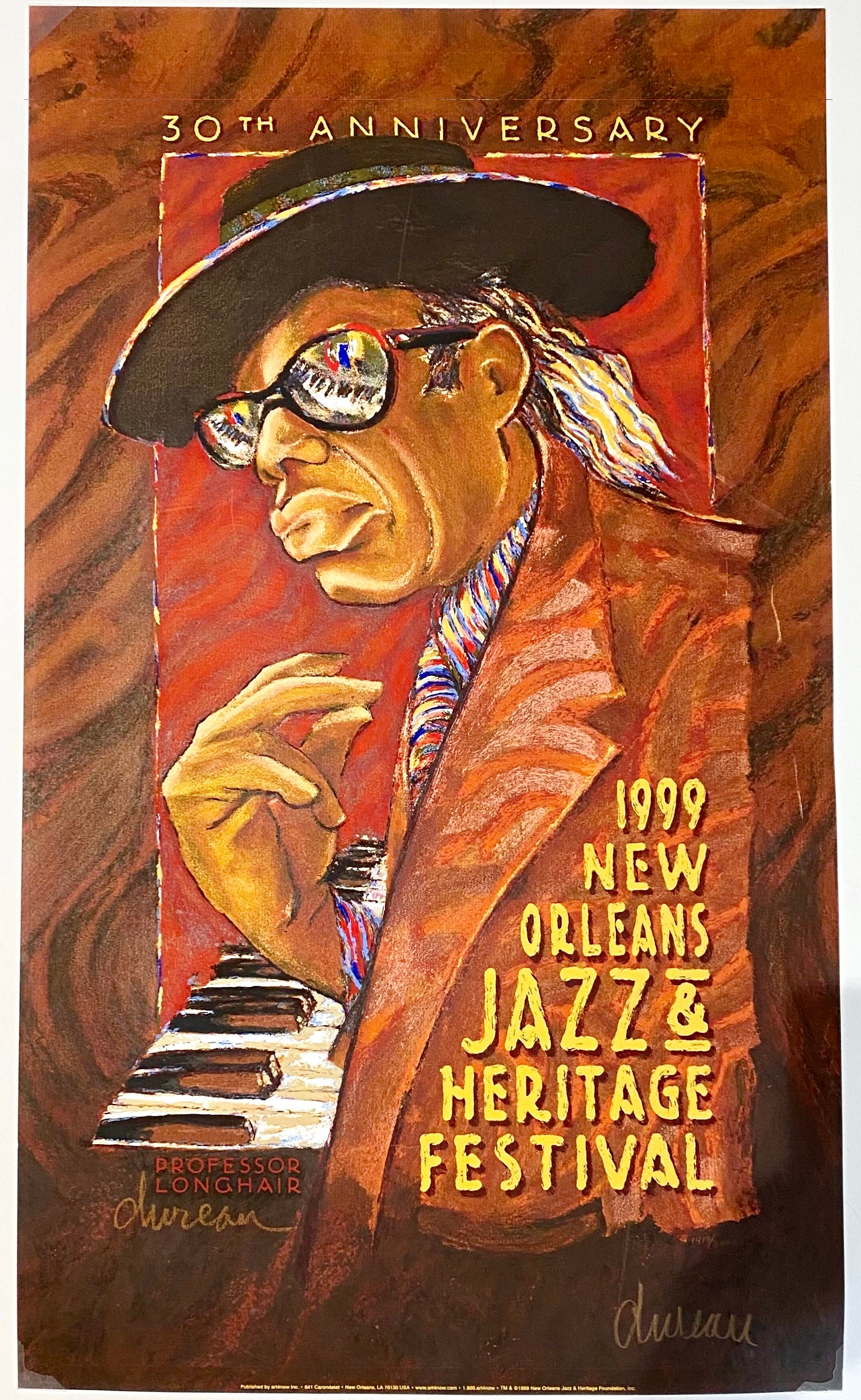 Vintage  New Orleans Jazz & Heritage Festival Screen Print   Etsy