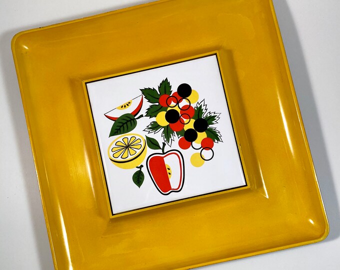 Retro Cheese and Cracker Tray Lacquered Snack Serving Tray Etsy