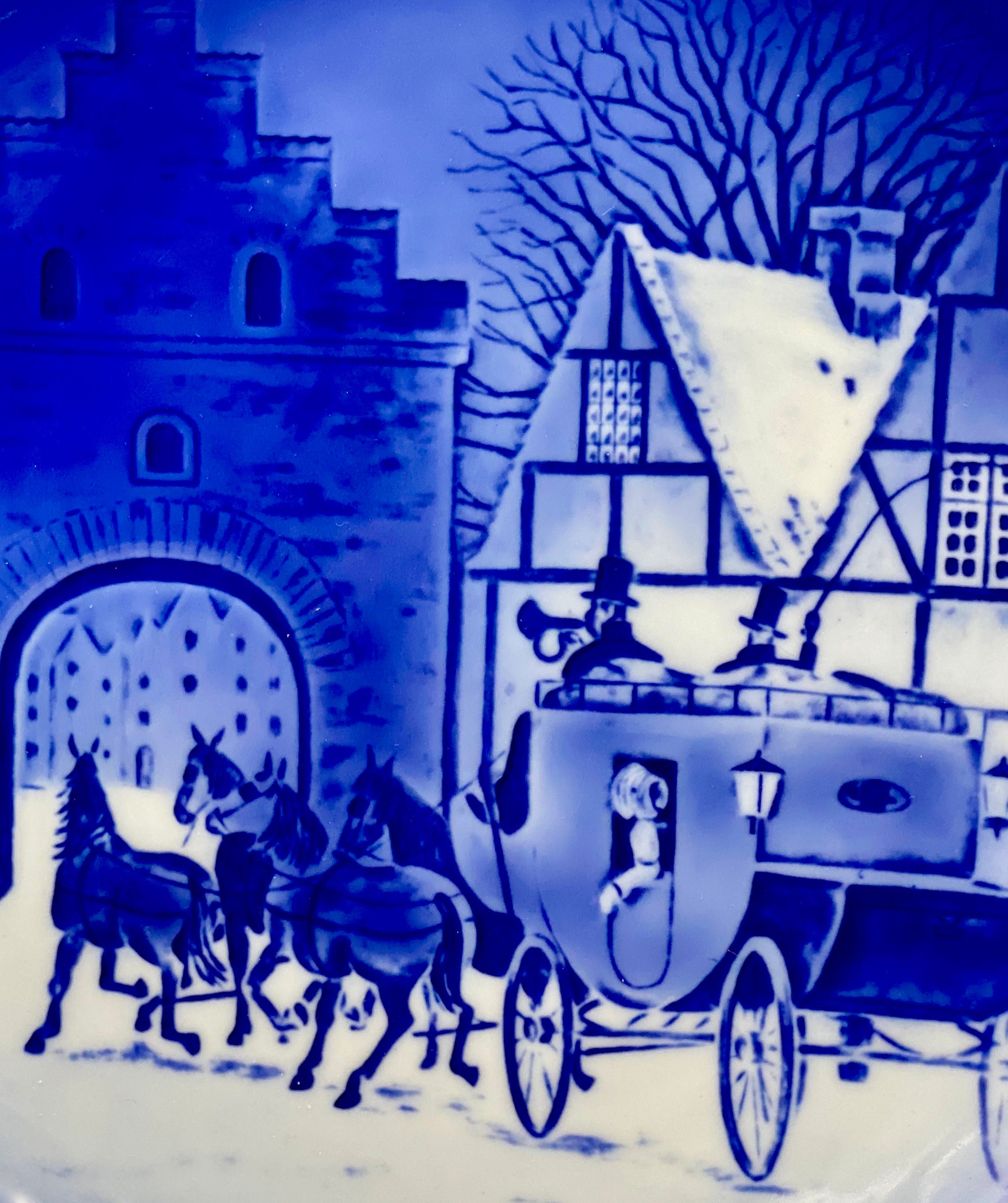 Desiree Denmark Old Copenhagen Blue Collectible Plate | Blue and