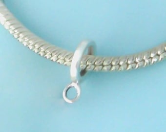 925 Sterling Silver European Dangle Charm Adapter Bead Bail loop Charm Holder 925 Sterling Silver European Dangle Charm Adapter Bead Bail loop Charm Holder