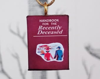 BEETLEJUICE'S book Christmas ornament/ Handbook for the deceased's miniature book Ornament