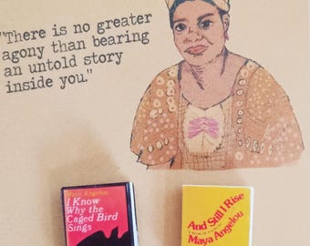 Maya Angelou's miniature book magnets set
