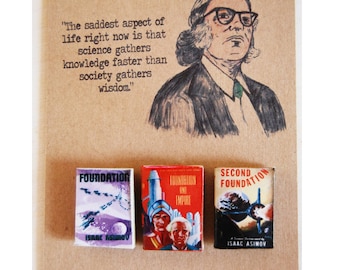 Isaac Asimov's Foundation series miniature book magnets set