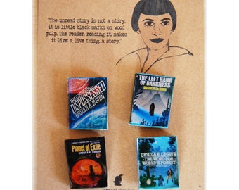 Ursula K. Le Guin's miniature book magnets set