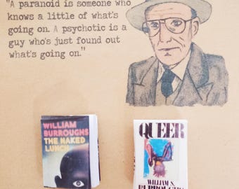 William S. Burroughs's miniature book magnets set