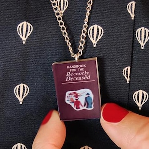 BEETLEJUICE'S book charm / Handbook for the Deceased's book necklace/TIM BURTON necklace