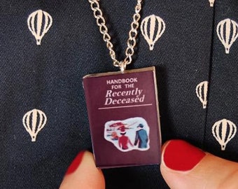 BEETLEJUICE'S book charm / Handbook for the Deceased's book necklace/TIM BURTON necklace