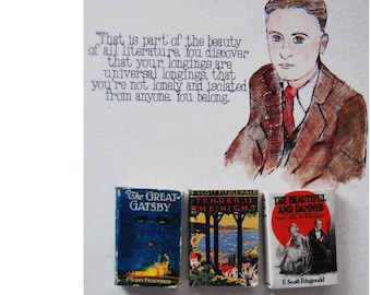 F. Scott Fitzgerald's miniature book magnets set