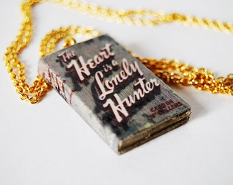 The Heart is a Lonely Hunter mini book necklace