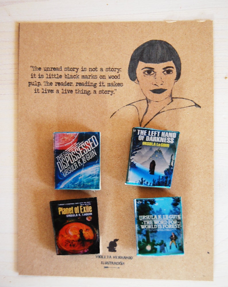 Juego de imanes de libros en miniatura de Ursula K. Le Guin imagen 2