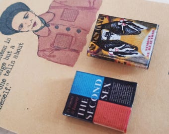 Simone de Beauvoir's miniature book pins set/ The Second sex book pin/ feminist pin