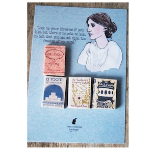 Virginia Woolf's  miniature book magnets set