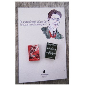 Set di perni da libro in miniatura di George Orwell