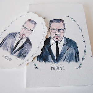 Malcom X Notebook & Paquete de tatuajes temporales