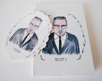 Malcom X Notebook & Temporary Tattoo pack