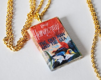 The Old Man and the Sea mini book necklace