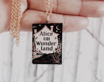 LEWIS CARROL Alice im Wunderland's mini book necklace