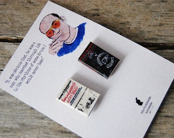 Hunter S. Thompson's miniature book pins set