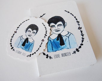 Eddie Munster Notebook & Temporary Tattoo pack