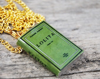 Lolita mini book necklace