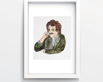 Kurt Vonnegut's portrait print