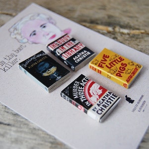 Agatha Christie's miniature book magnets set image 2