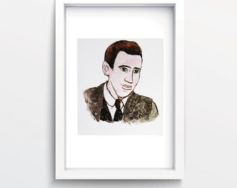 J. D. Salinger's portrait print