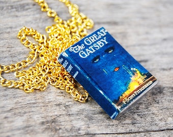 the great gatsby's  mini book necklace