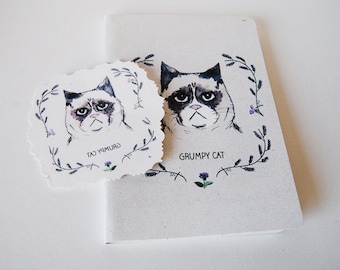 Grumpy Cat Notebook & Temporary Tattoo pack