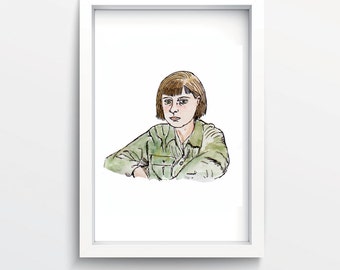 Carson McCullers portrait print