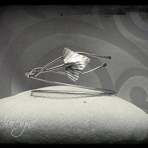 Adjustable stainless steel bracelet Conte &quot;The Romance of the Rose&quot; ivy leaf elven dream celtic spirit
