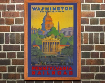 West Philadelphia Poster 1902 Pennsylvania Railroad Yard Art Print 11/" x 17/"