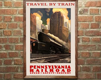 West Philadelphia Poster 1902 Pennsylvania Railroad Yard Art Print 11/" x 17/"