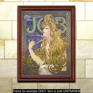 Art Nouveau Print Mucha Job Cigarette Papers 1896, Vintage Poster, Wall Art for Home or Office Decor (151)