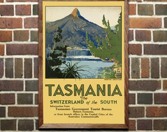 Tasmania Flower Season Travel Vintage Wall Art Poster Print Great Decor Tasmania Flower Season Travel Vintage Wall Art Poster Print Great Decor