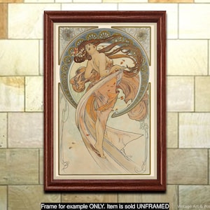 Art Nouveau Print Mucha Dance, The Arts Series, Vintage Art Poster, Wall Art for Home or Office Decor(507)