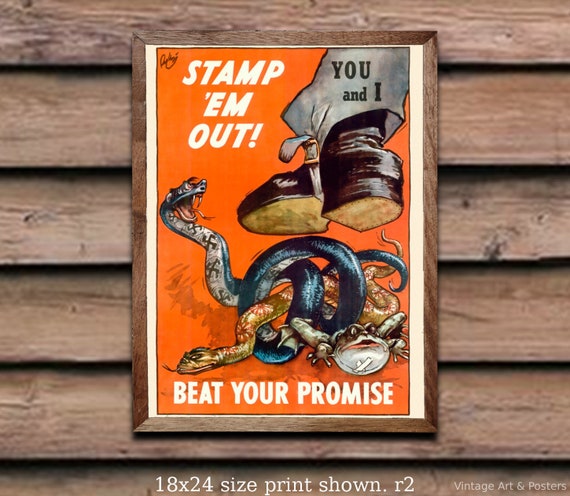 Hes Watching You World War II US Propaganda Poster 4 sizes, matte+glossy avail
