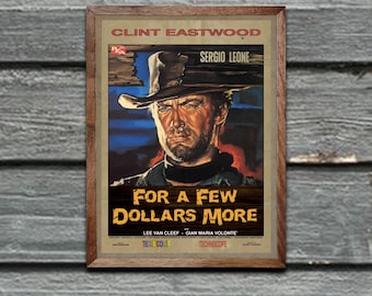 Clint Eastwood Movie Poster: "For a Few Dollars More" - Vintage Western Film Lobby Card