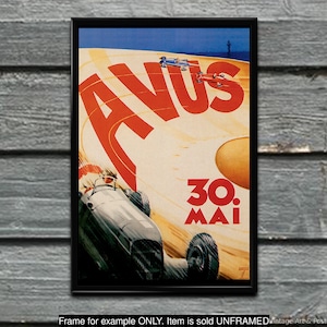 Vintage Racing Poster Avus Vintage Home Decor Wall Art Automobile Racing (158)