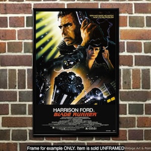Movie Poster: Blade Runner, Vintage Sci-Fi Film Lobby Card Art Print