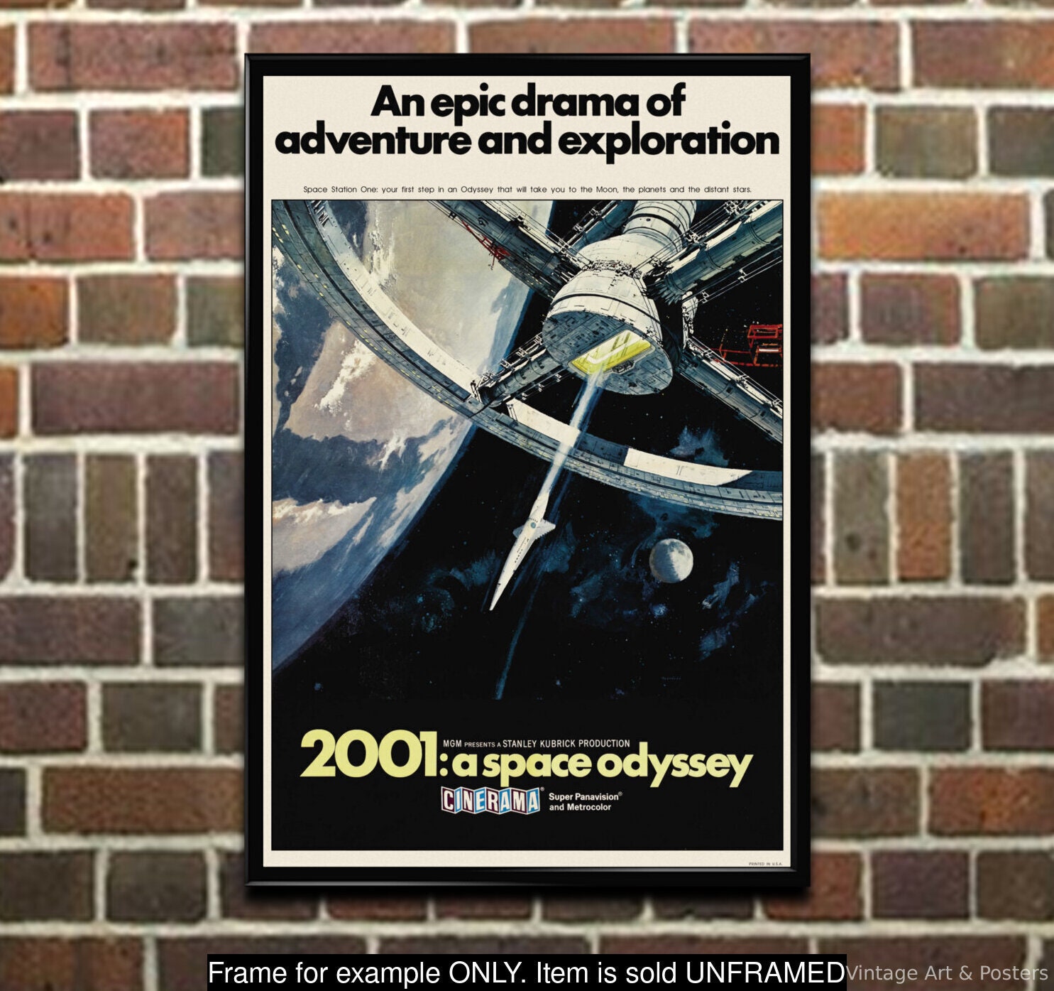 HWC Trading FR A3 2001 A Space Odyssey Gifts Printed Poster Signed Signature Picture For Movie Memorabilia Fans - A3 Framed