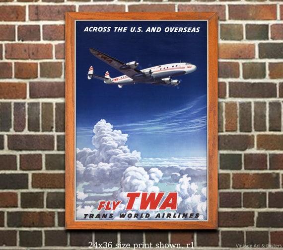 Vintage BOAC Flights to South America Airline Poster Print A3//A4
