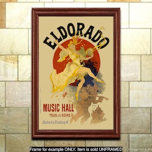 Art Nouveau Print Eldorado Cheret Vintage French Advertisment Poster Wall Art for Home or Office Decor