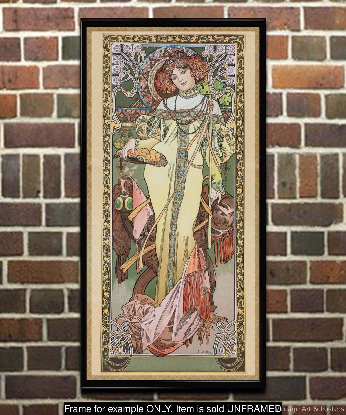 Mucha Art Nouveau Print: Autumn, the Seasons Series, Bohemian