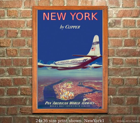 6 sizes, matte+glossy avail Flying Down to Rio Airline Travel Poster Pan Am