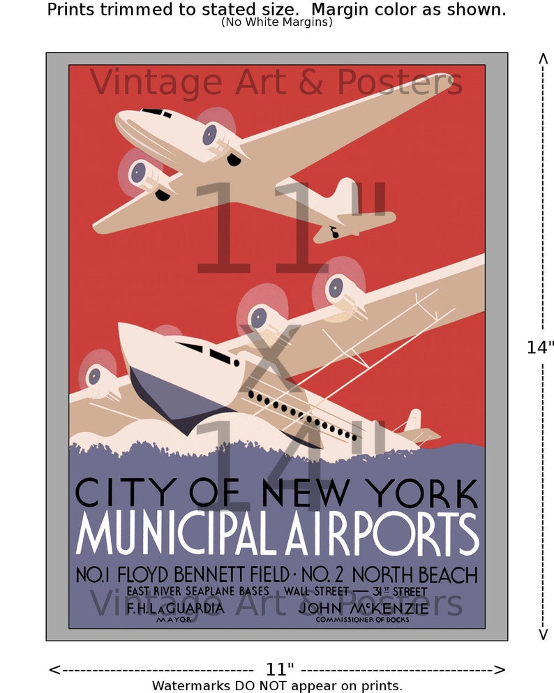 city of new york municipal airports poster city of new york municipal airports poster