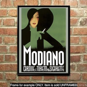 Impresión de arte vintage para decoración del hogar, cigarrillos Modiano, cartel publicitario para arte de pared, decoración del hogar (181)