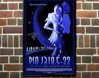 NASA JPL Space Tourism Poster PSO J318.5-22 Where the Nightlife Never Ends  (1109)