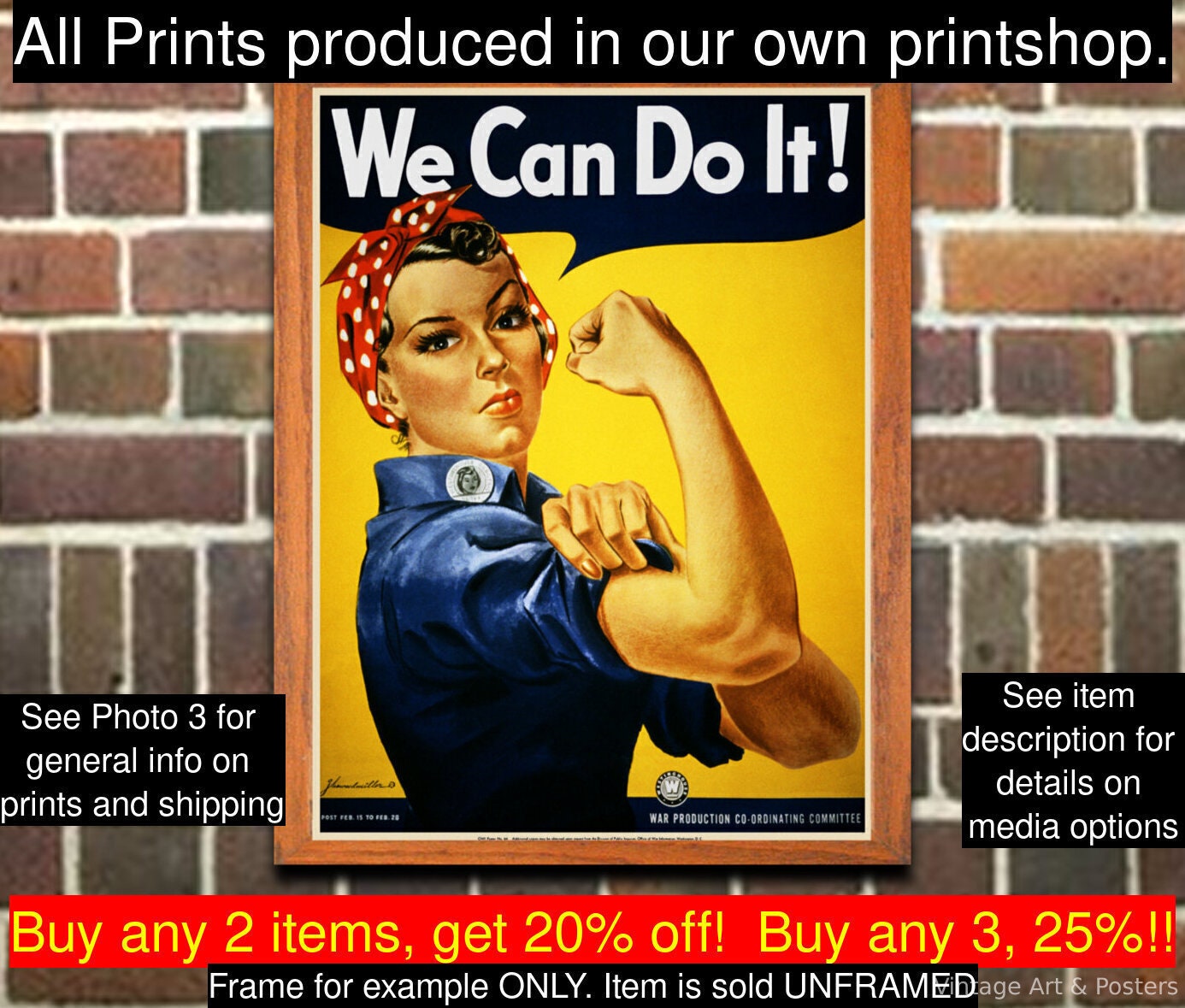 strategi Tredje Nebu US Propaganda Poster Rosie the Riveter We Can Do It - Etsy