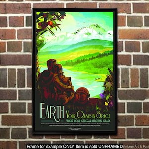 NASA JPL Space Poster: &quot;Earth&quot;, Retro Sci-Fi Art Print